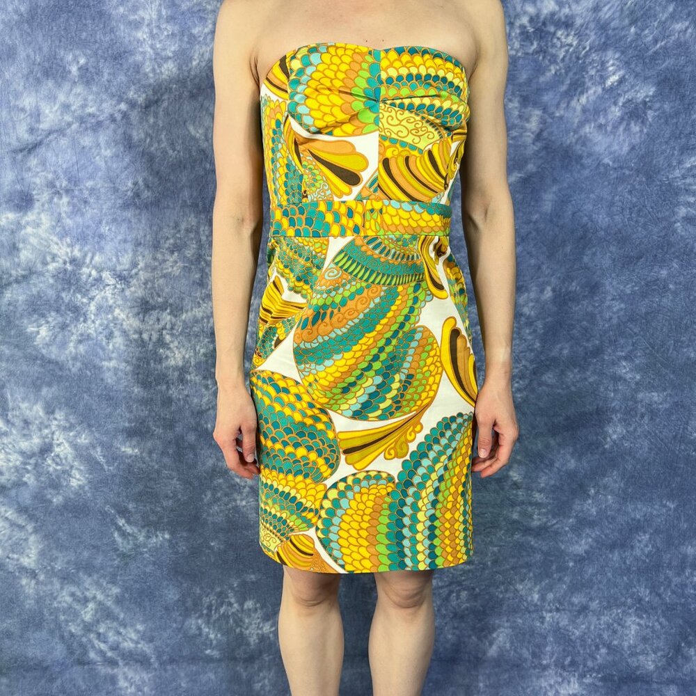 Banana Republic x Trina Turk Cora Pisces Strapless Dress Sz 4